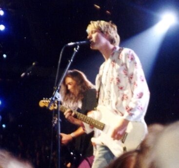 NIRVANA BREAKS THE RULES: At the 1992 MTV Video Music Awards in Los Angeles, California, Nirvana plays 