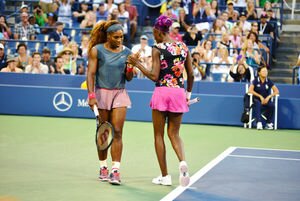 SERENA WILLIAMS BEATS SISTER AT GRAND SLAM FINALS: Serena Williams plays against her sister Venus Williams in the Grand Slam finals on August 29, 2013, winning 16-11 and returning to the Grand Slam finals several more times where she eventually wins an Olympic gold medal. 